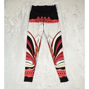 EVA VARRO Women's Yoga Pants SZ M Multi Color Double Layer Athletic Leggings
